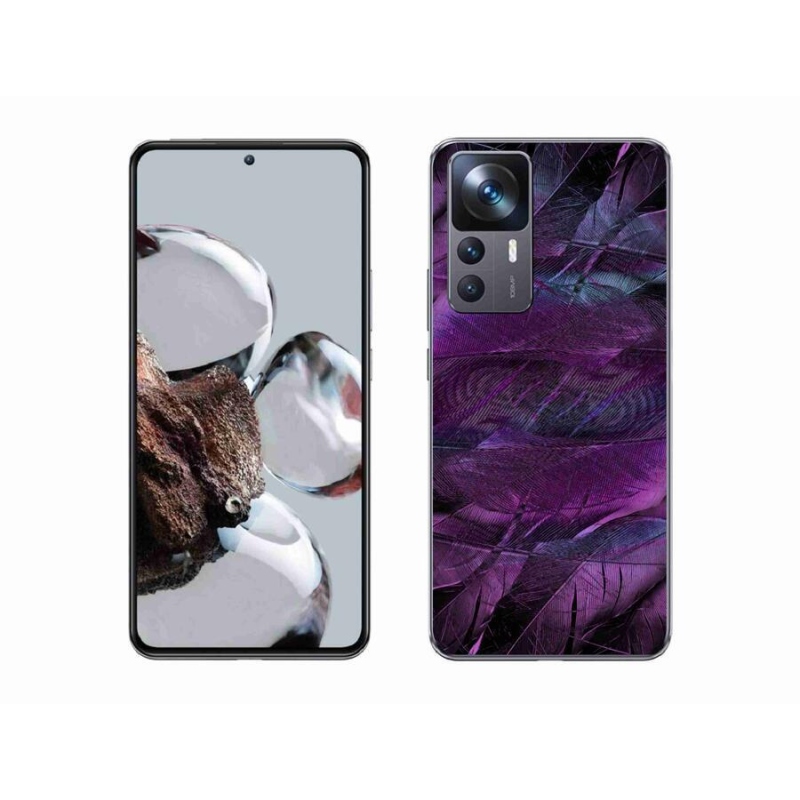 Gelový kryt mmCase na mobil Xiaomi 12T Pro - fialová pírka