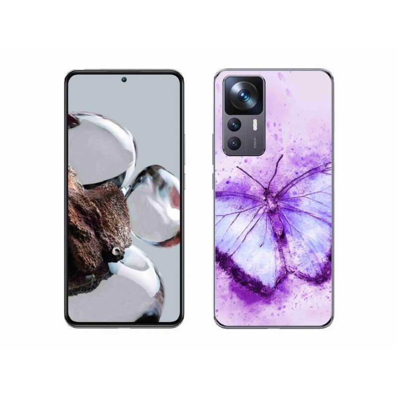 Gelový kryt mmCase na mobil Xiaomi 12T Pro - fialový motýl