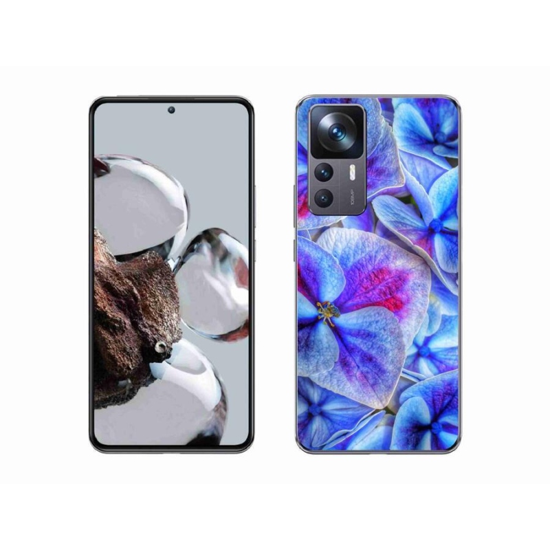 Gelový kryt mmCase na mobil Xiaomi 12T Pro - modré květy 1