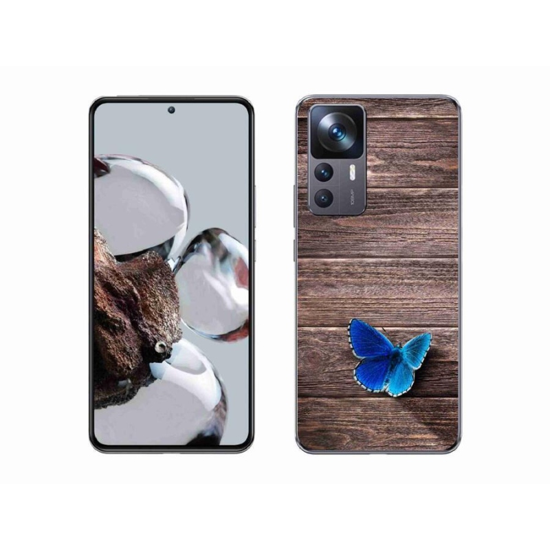 Gelový kryt mmCase na mobil Xiaomi 12T Pro - modrý motýl 1