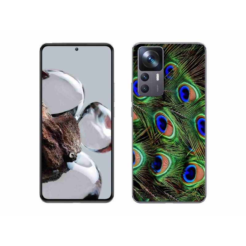 Gelový kryt mmCase na mobil Xiaomi 12T Pro - paví peří