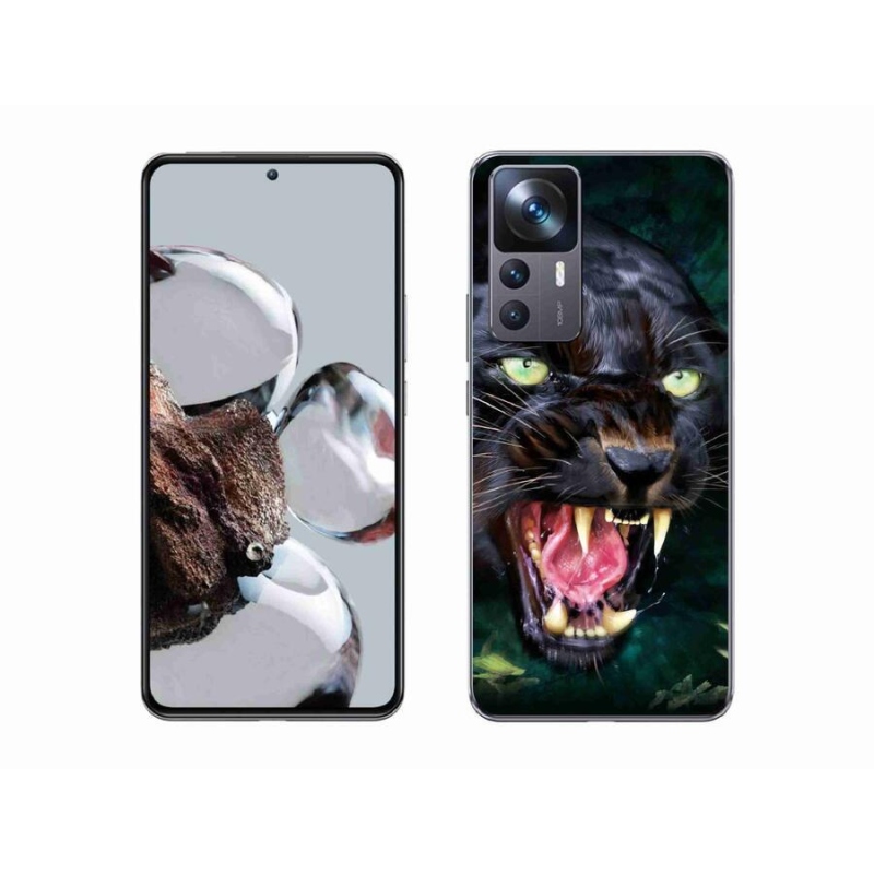 Gelový kryt mmCase na mobil Xiaomi 12T Pro - rozzuřený černý panter
