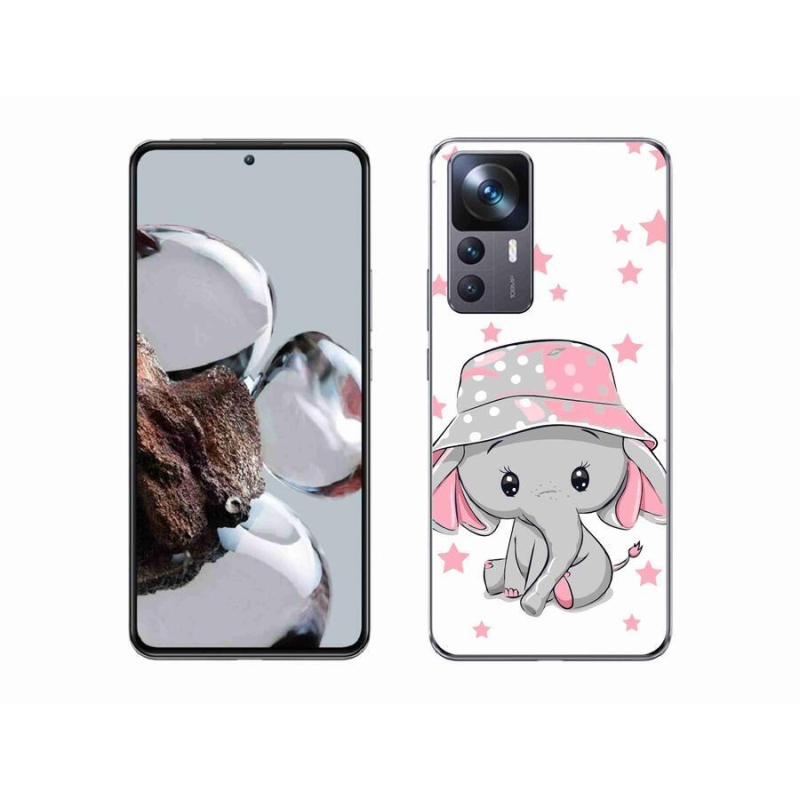 Gelový kryt mmCase na mobil Xiaomi 12T Pro - růžový slon