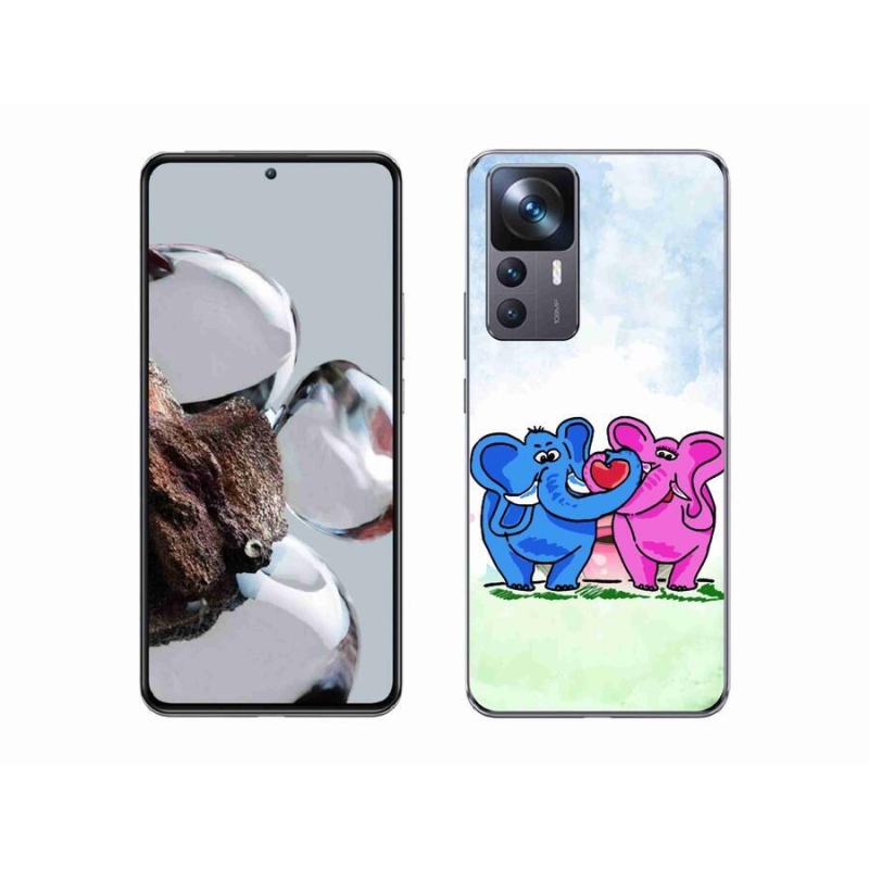 Gelový kryt mmCase na mobil Xiaomi 12T Pro - zamilovaní sloni