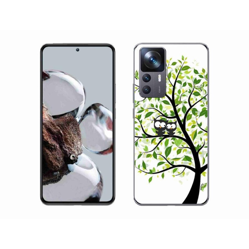 Gelový kryt mmCase na mobil Xiaomi 12T - sovičky na stromě