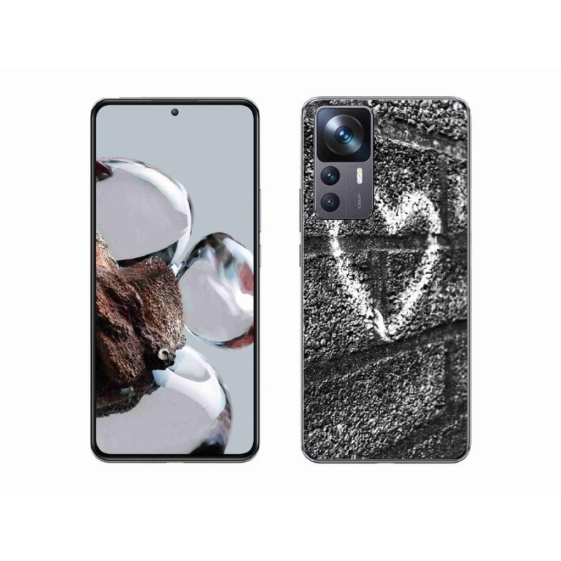 Gelový kryt mmCase na mobil Xiaomi 12T - srdce na zdi