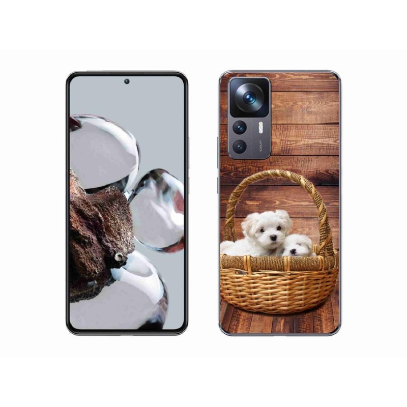 Gelový kryt mmCase na mobil Xiaomi 12T - štěňátka