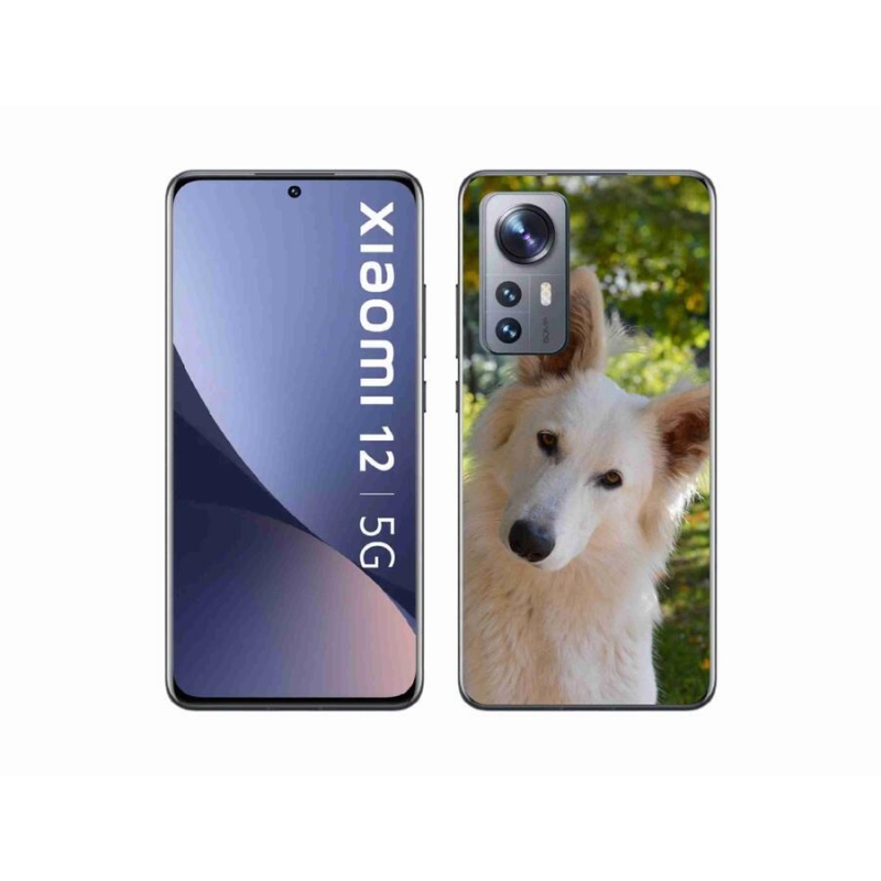 Gelový kryt mmCase na mobil Xiaomi 12X - bílý švýcarský ovčák 1