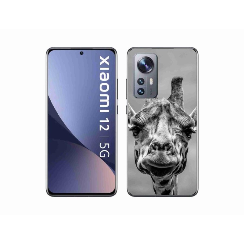 Gelový kryt mmCase na mobil Xiaomi 12X - černobílá žirafa
