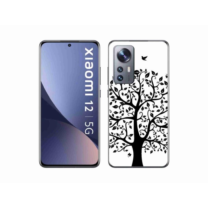 Gelový kryt mmCase na mobil Xiaomi 12X - černobílý strom