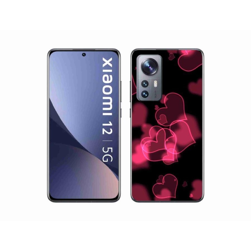 Gelový kryt mmCase na mobil Xiaomi 12X - červená srdíčka