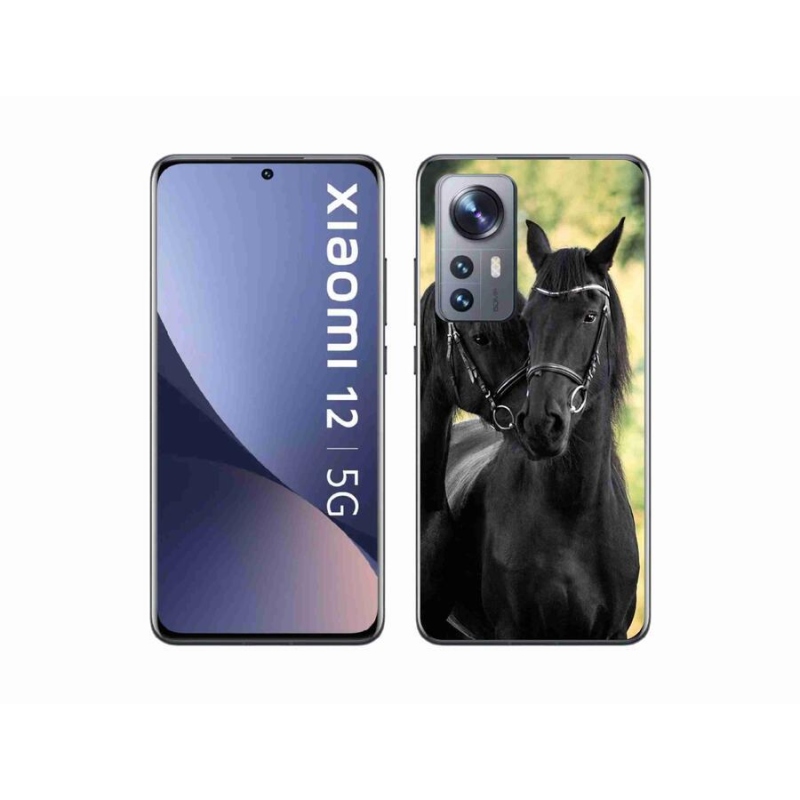 Gelový kryt mmCase na mobil Xiaomi 12X - dva černí koně