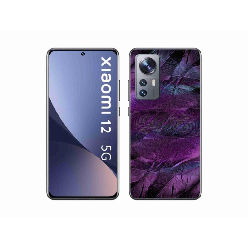 Gelový kryt mmCase na mobil Xiaomi 12X - fialová pírka