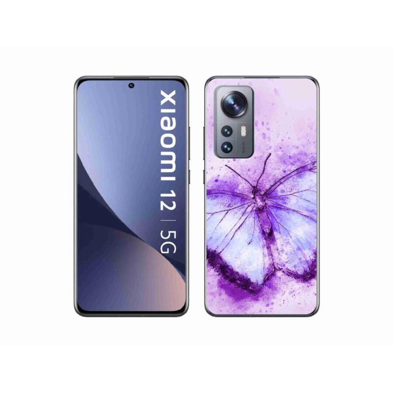 Gelový kryt mmCase na mobil Xiaomi 12X - fialový motýl