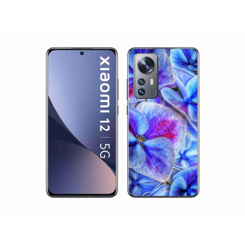Gelový kryt mmCase na mobil Xiaomi 12X - modré květy 1
