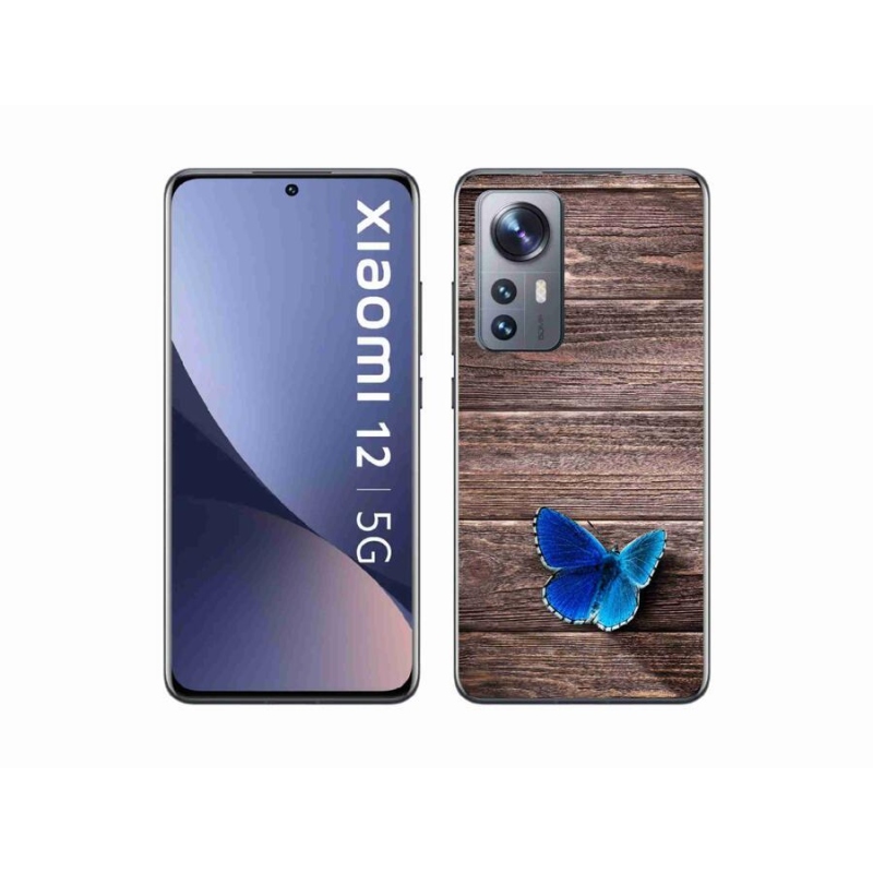Gelový kryt mmCase na mobil Xiaomi 12X - modrý motýl 1