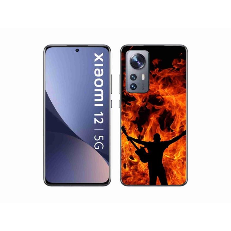 Gelový kryt mmCase na mobil Xiaomi 12X - muzikant a oheň
