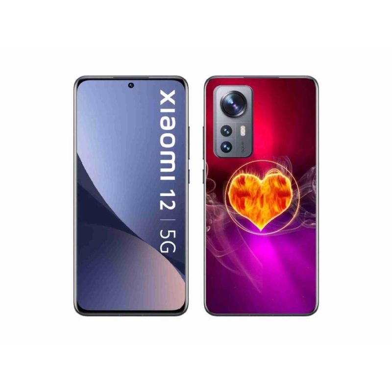 Gelový kryt mmCase na mobil Xiaomi 12X - ohnivé srdce