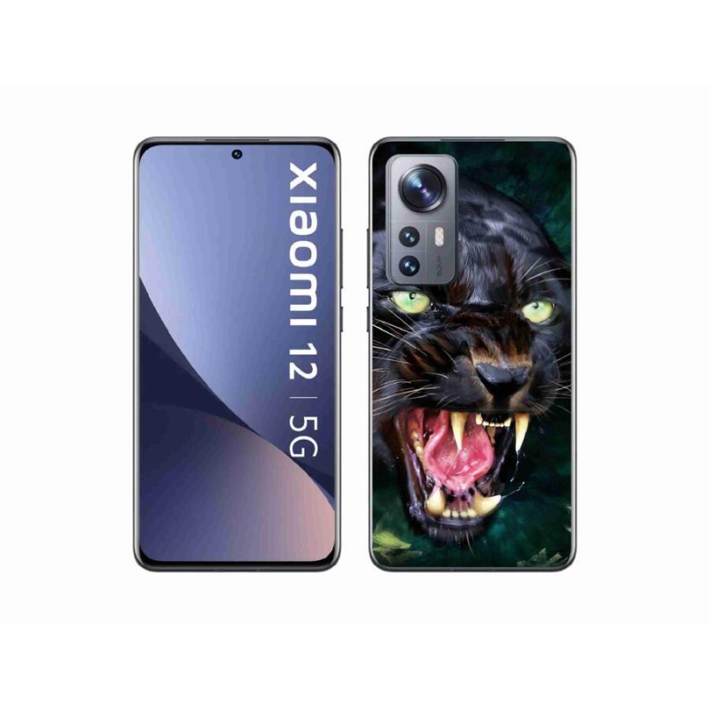 Gelový kryt mmCase na mobil Xiaomi 12X - rozzuřený černý panter