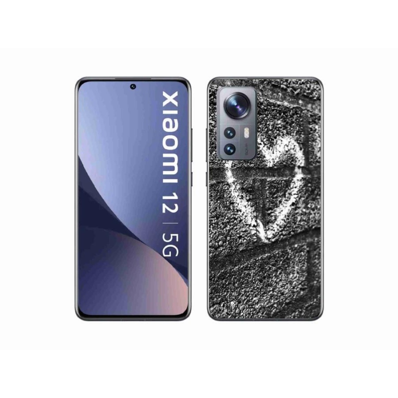 Gelový kryt mmCase na mobil Xiaomi 12X - srdce na zdi