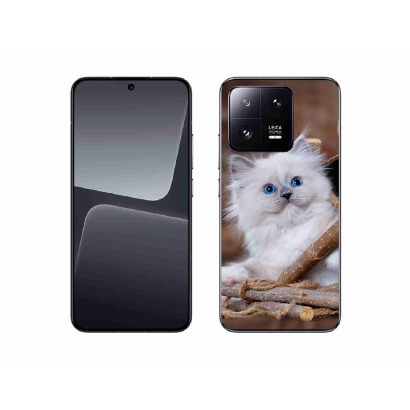 Gelový kryt mmCase na mobil Xiaomi 13 - bílé kotě