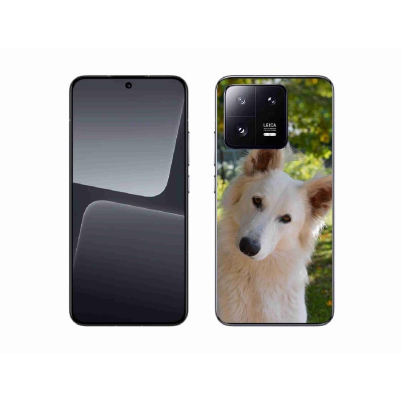 Gelový kryt mmCase na mobil Xiaomi 13 - bílý švýcarský ovčák 1