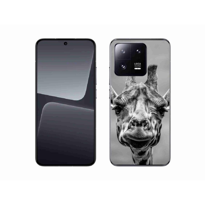 Gelový kryt mmCase na mobil Xiaomi 13 - černobílá žirafa