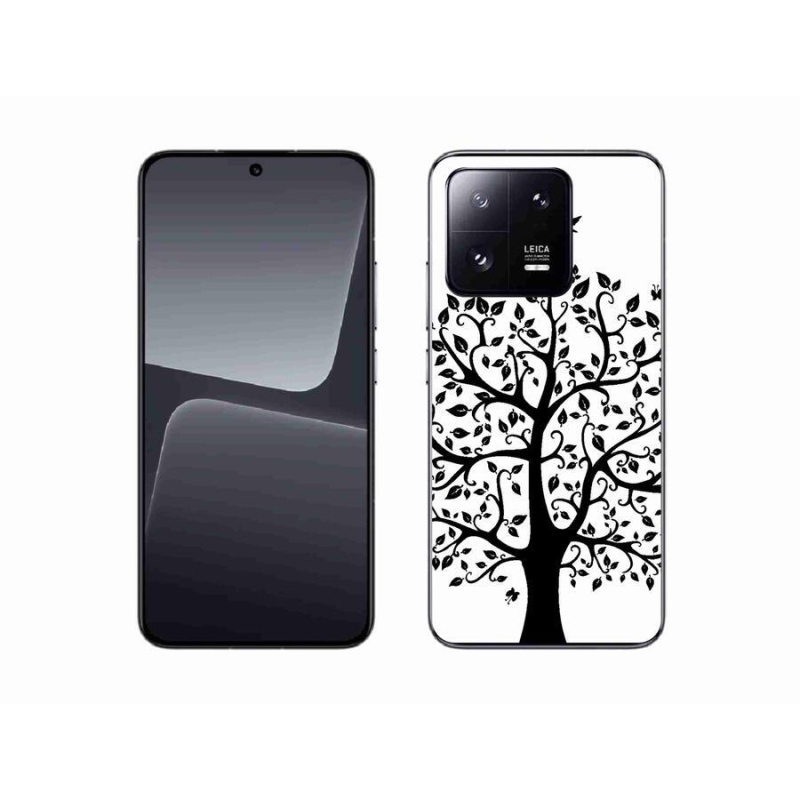Gelový kryt mmCase na mobil Xiaomi 13 - černobílý strom