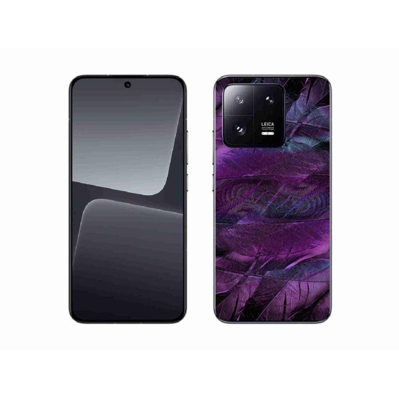 Gelový kryt mmCase na mobil Xiaomi 13 - fialová pírka