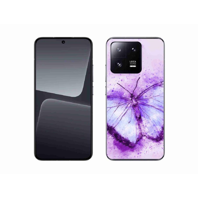 Gelový kryt mmCase na mobil Xiaomi 13 - fialový motýl