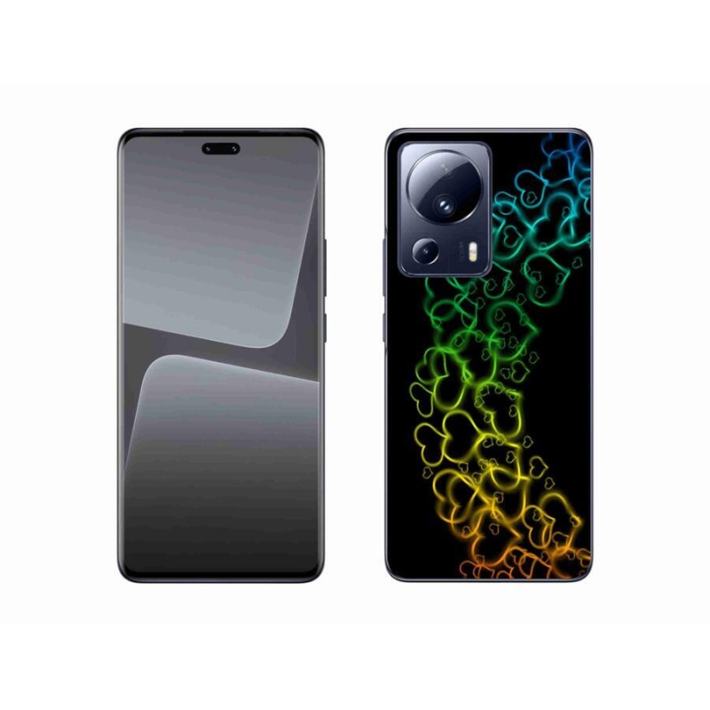 Gelový kryt mmCase na mobil Xiaomi 13 Lite - barevná srdíčka