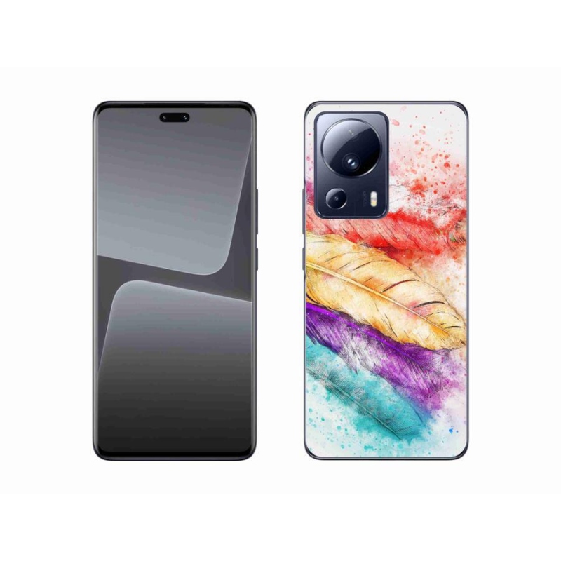 Gelový kryt mmCase na mobil Xiaomi 13 Lite - barevné peří