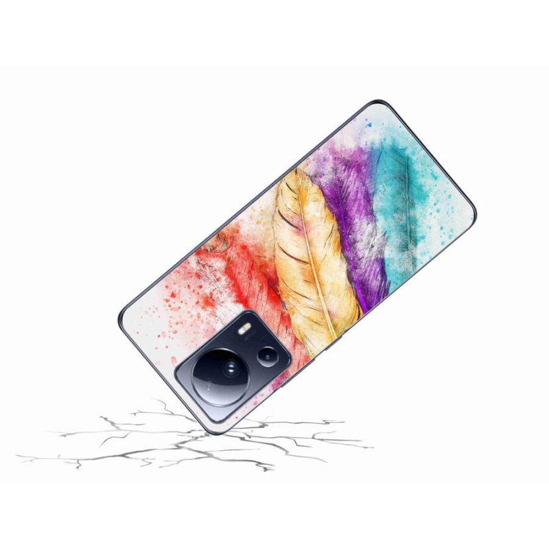 Gelový kryt mmCase na mobil Xiaomi 13 Lite - barevné peří