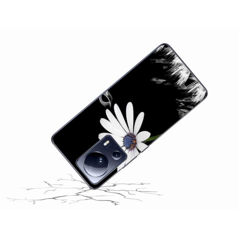Gelový kryt mmCase na mobil Xiaomi 13 Lite - bílá květina