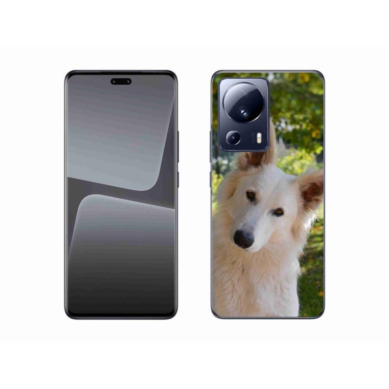 Gelový kryt mmCase na mobil Xiaomi 13 Lite - bílý švýcarský ovčák 1