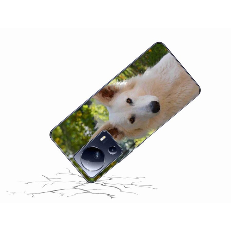 Gelový kryt mmCase na mobil Xiaomi 13 Lite - bílý švýcarský ovčák 1