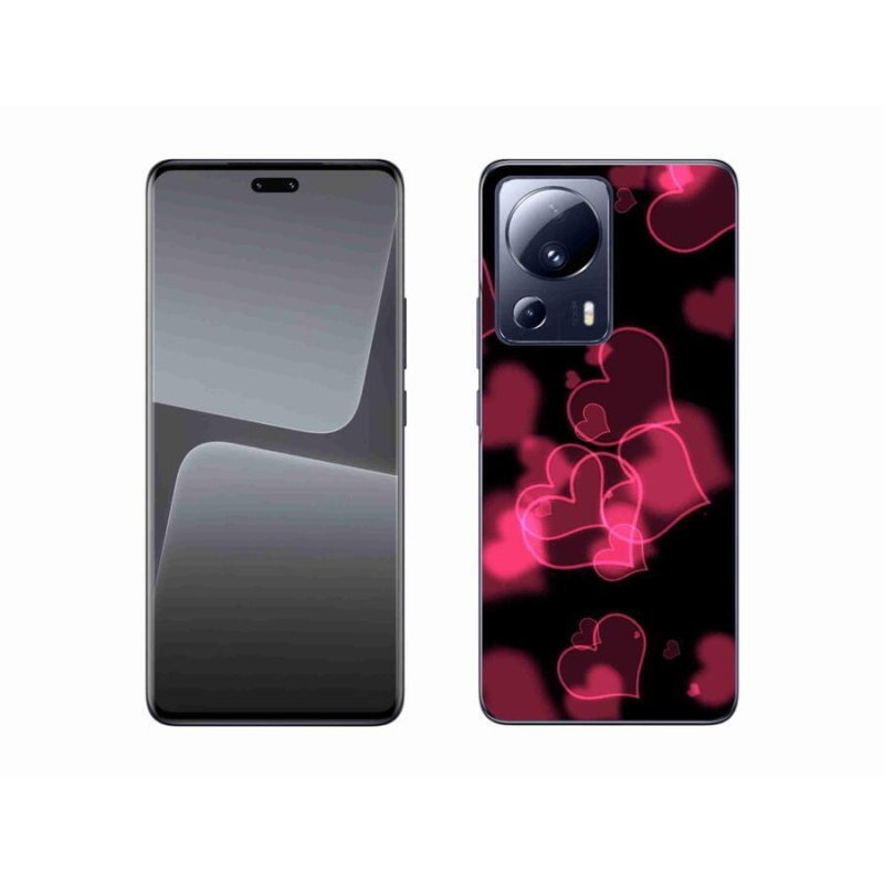Gelový kryt mmCase na mobil Xiaomi 13 Lite - červená srdíčka