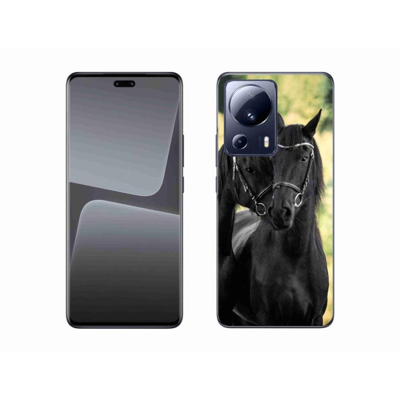 Gelový kryt mmCase na mobil Xiaomi 13 Lite - dva černí koně