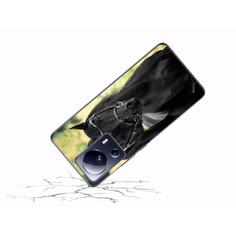 Gelový kryt mmCase na mobil Xiaomi 13 Lite - dva černí koně