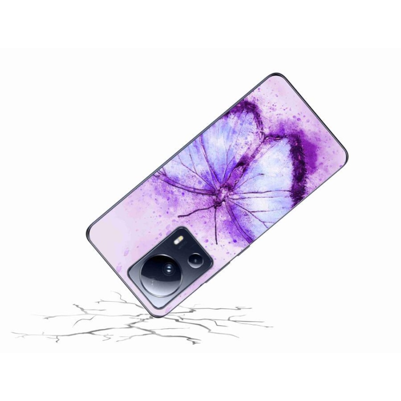 Gelový kryt mmCase na mobil Xiaomi 13 Lite - fialový motýl
