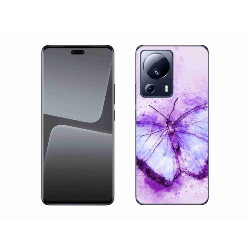 Gelový kryt mmCase na mobil Xiaomi 13 Lite - fialový motýl