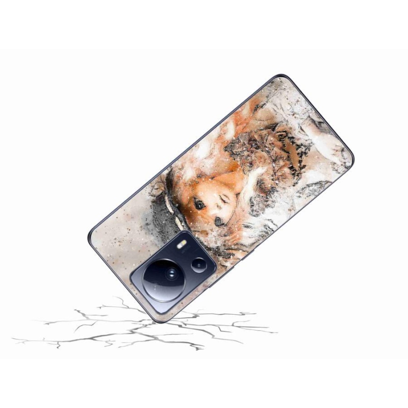 Gelový kryt mmCase na mobil Xiaomi 13 Lite - holčička s kloboukem