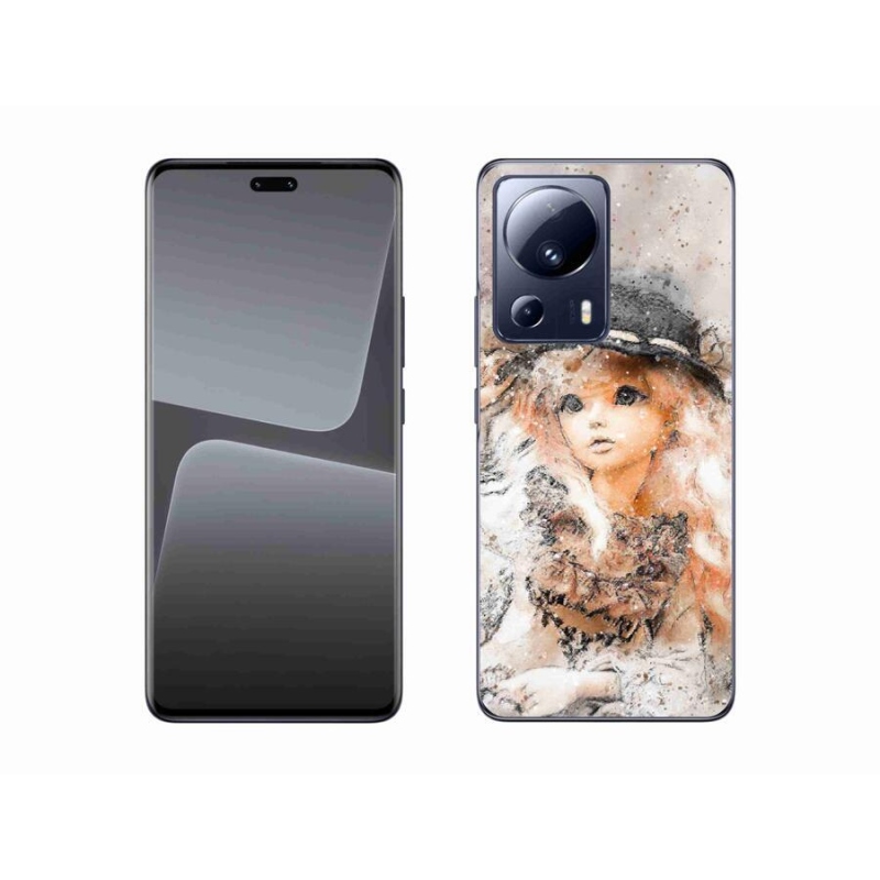 Gelový kryt mmCase na mobil Xiaomi 13 Lite - holčička s kloboukem