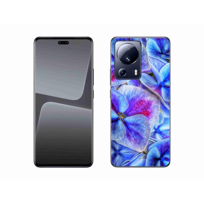 Gelový kryt mmCase na mobil Xiaomi 13 Lite - modré květy 1