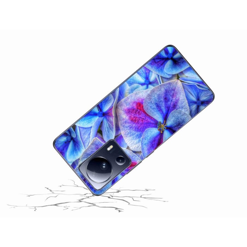 Gelový kryt mmCase na mobil Xiaomi 13 Lite - modré květy 1