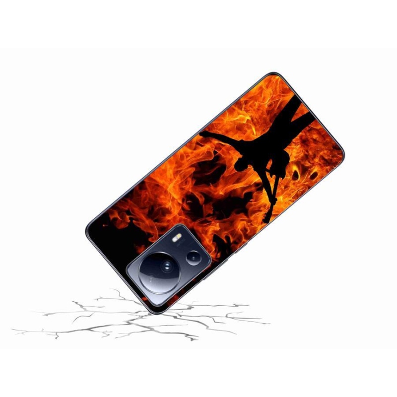 Gelový kryt mmCase na mobil Xiaomi 13 Lite - muzikant a oheň
