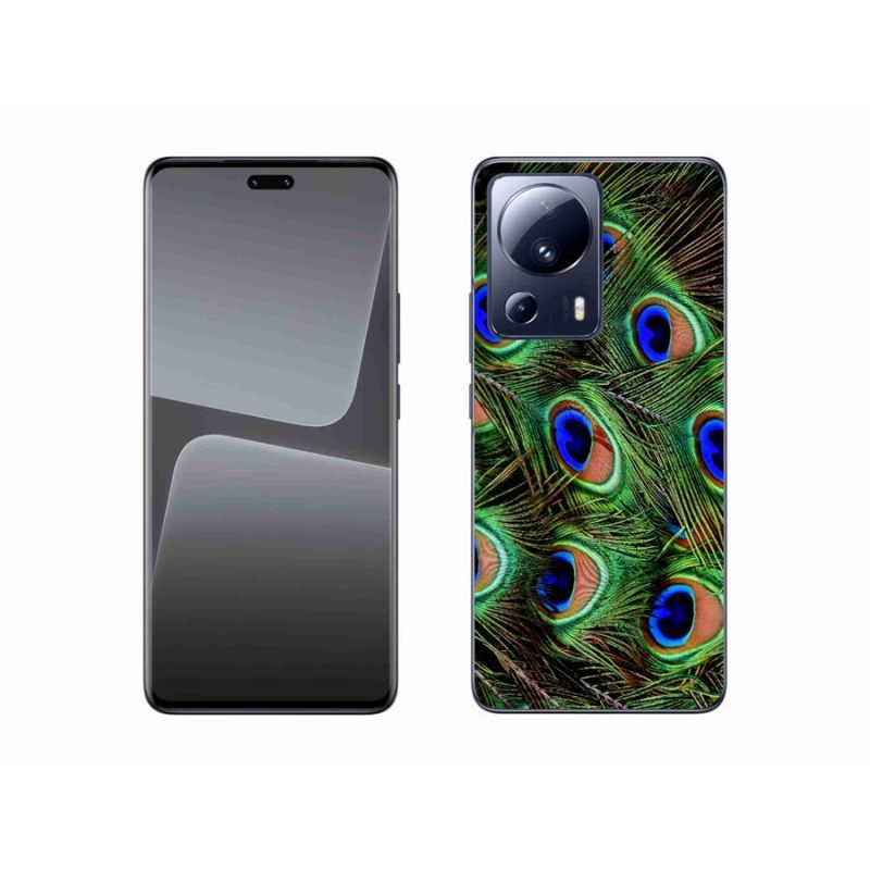Gelový kryt mmCase na mobil Xiaomi 13 Lite - paví peří