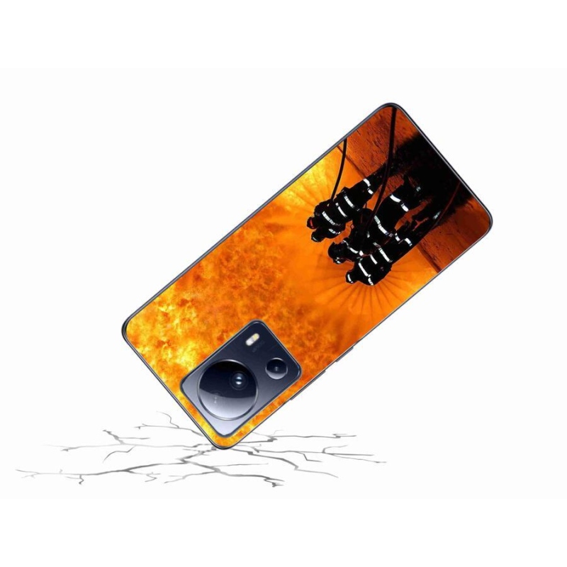 Gelový kryt mmCase na mobil Xiaomi 13 Lite - požár