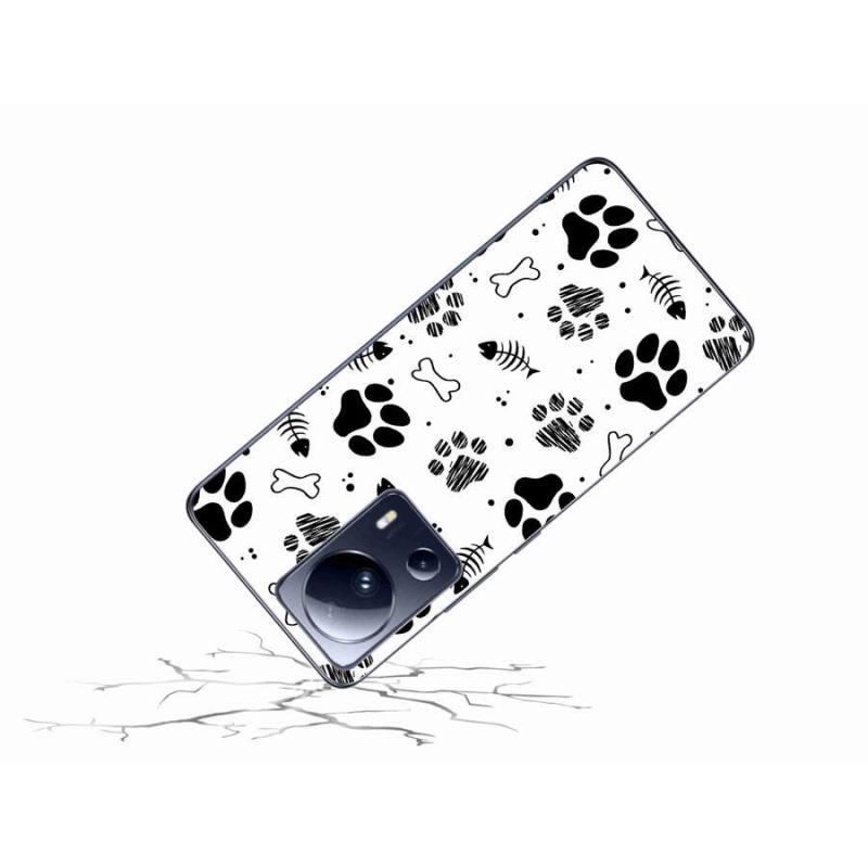 Gelový kryt mmCase na mobil Xiaomi 13 Lite - psí tlapky 1
