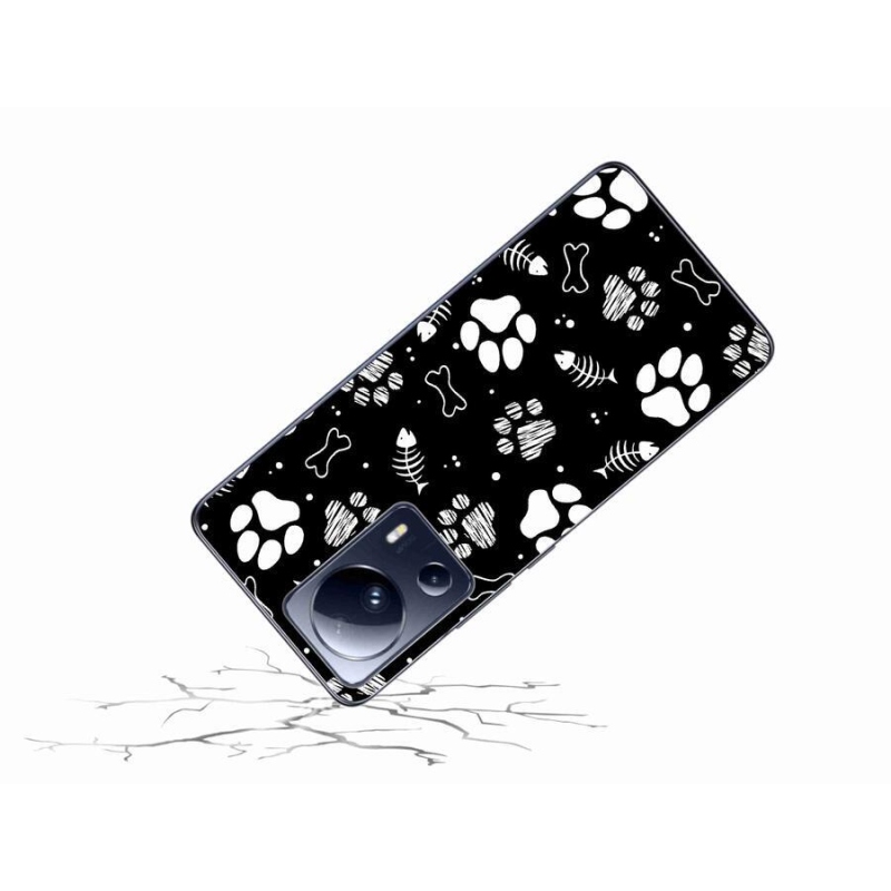 Gelový kryt mmCase na mobil Xiaomi 13 Lite - psí tlapky